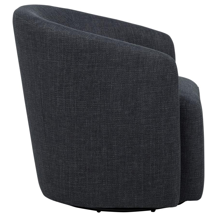 Mossbrook Fabric Upholstered Swivel Accent Chair Anthracite-8