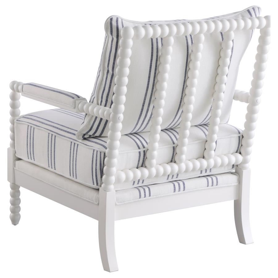 Blanchett Upholstered Bobbin Accent Chair White-zoom-6