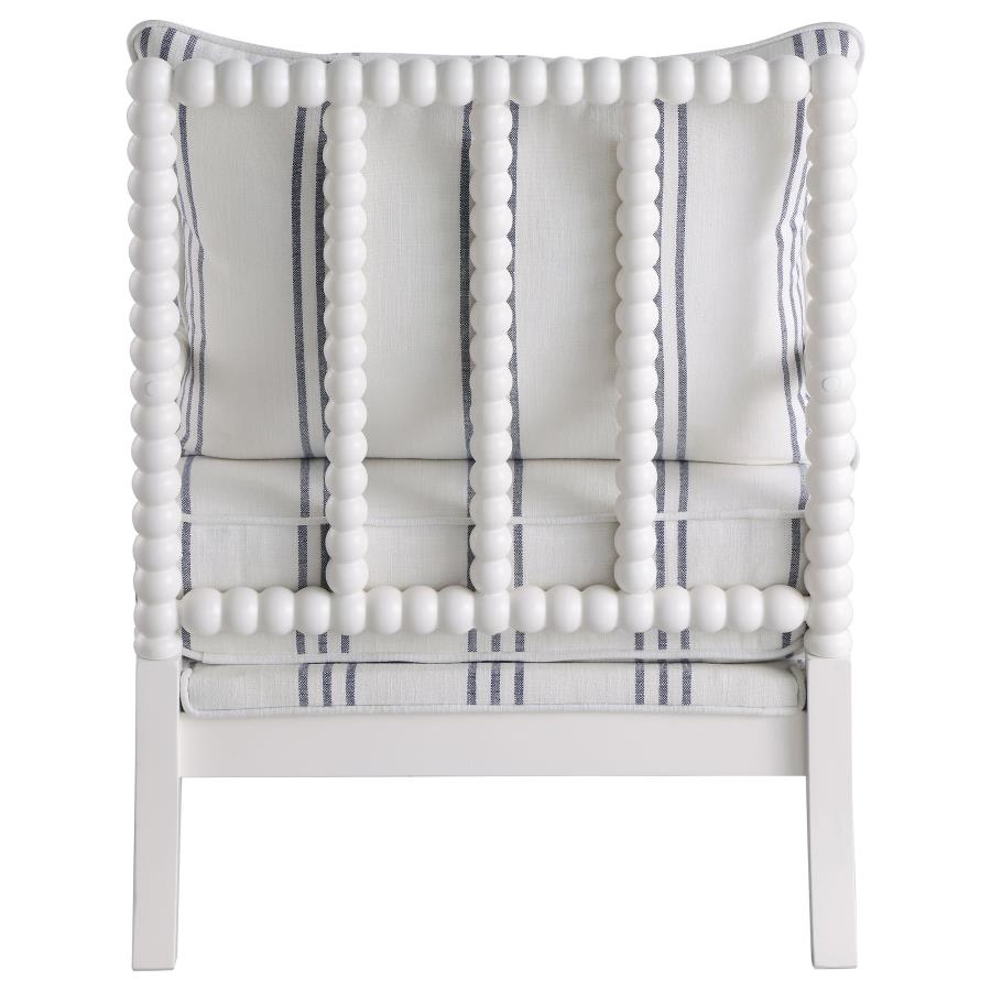 Blanchett Upholstered Bobbin Accent Chair White-zoom-7