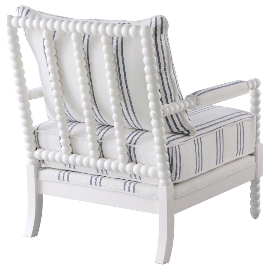 Blanchett Upholstered Bobbin Accent Chair White-8