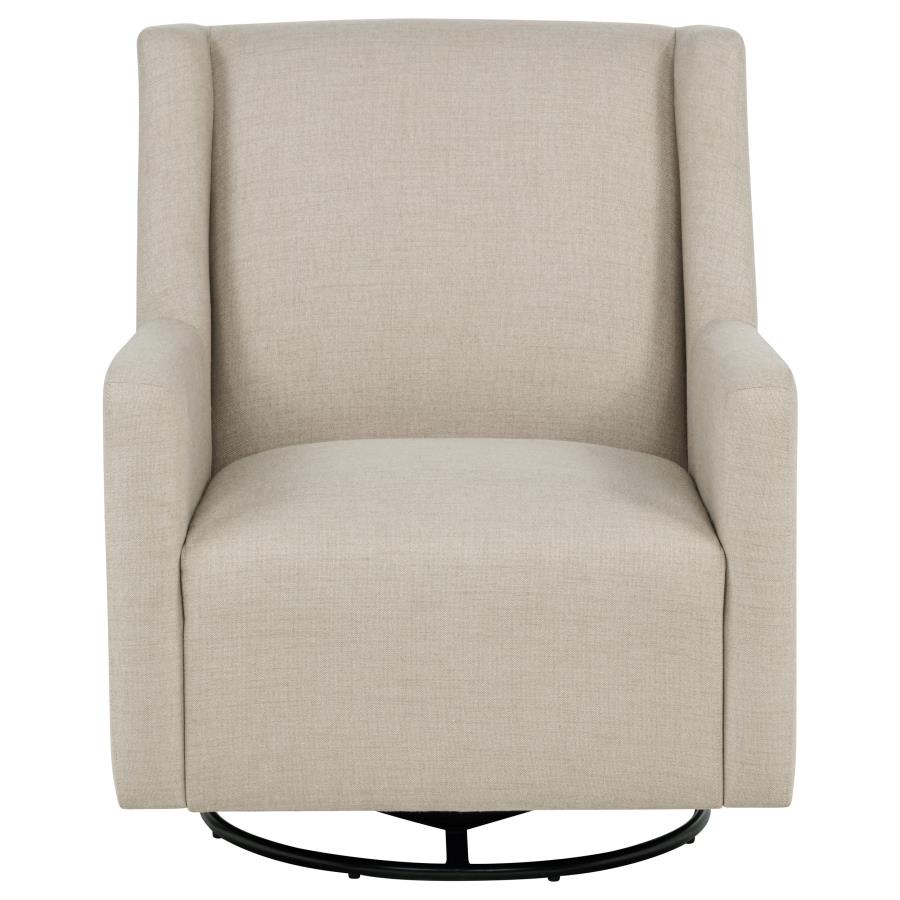 Sorrel Fabric Upholstered Swivel Glider Arm Chair Latte-zoom-3