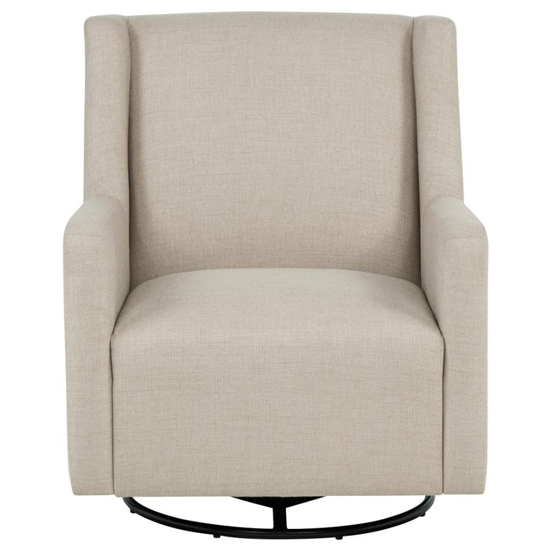 Sorrel Fabric Upholstered Swivel Glider Arm Chair Latte-zoom-