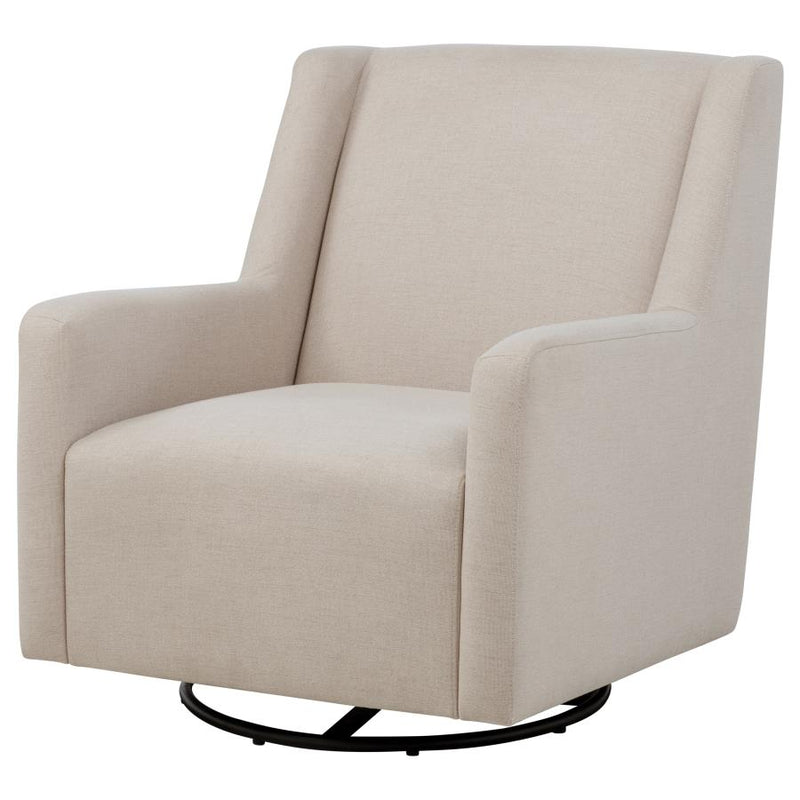 Sorrel Fabric Upholstered Swivel Glider Arm Chair Latte-zoom-