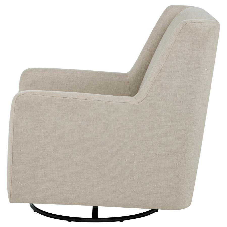 Sorrel Fabric Upholstered Swivel Glider Arm Chair Latte-5