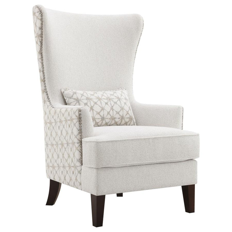Pippin Upholstered High Wingback Accent Chair Latte-zoom-