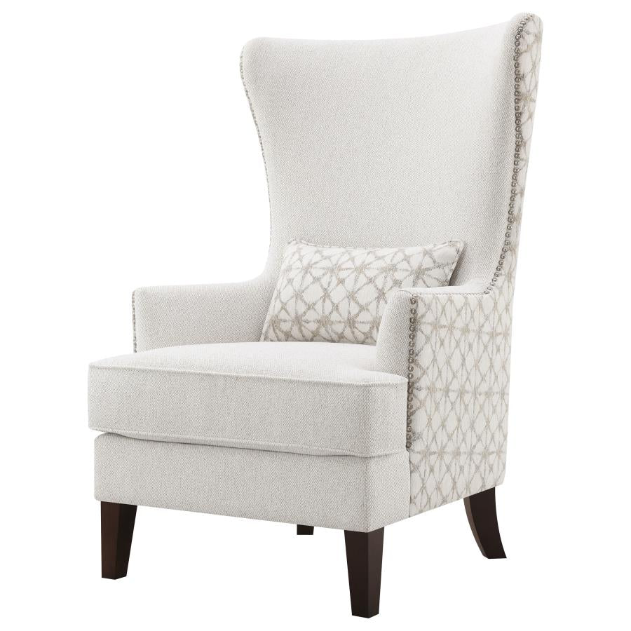 Pippin Upholstered High Wingback Accent Chair Latte-4