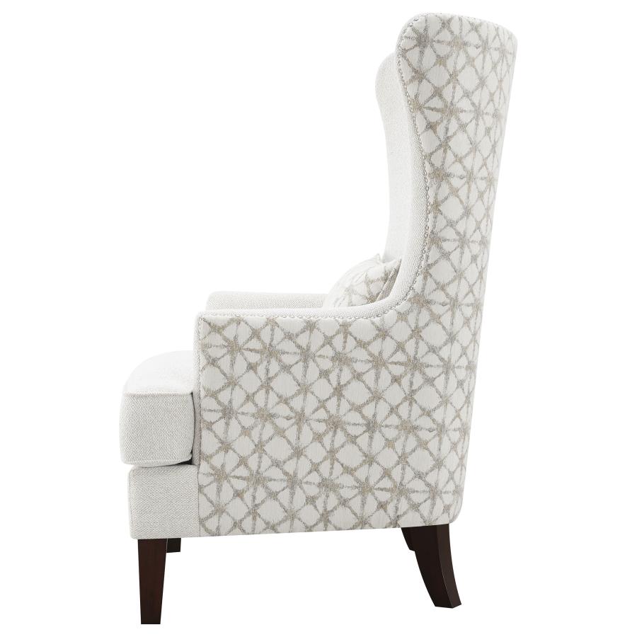 Pippin Upholstered High Wingback Accent Chair Latte-zoom-5