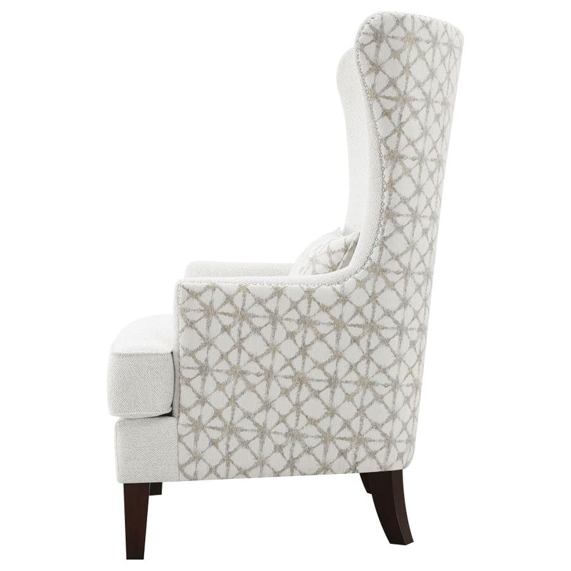 Pippin Upholstered High Wingback Accent Chair Latte-zoom-