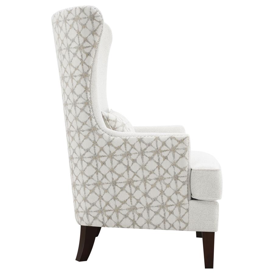 Pippin Upholstered High Wingback Accent Chair Latte-zoom-9