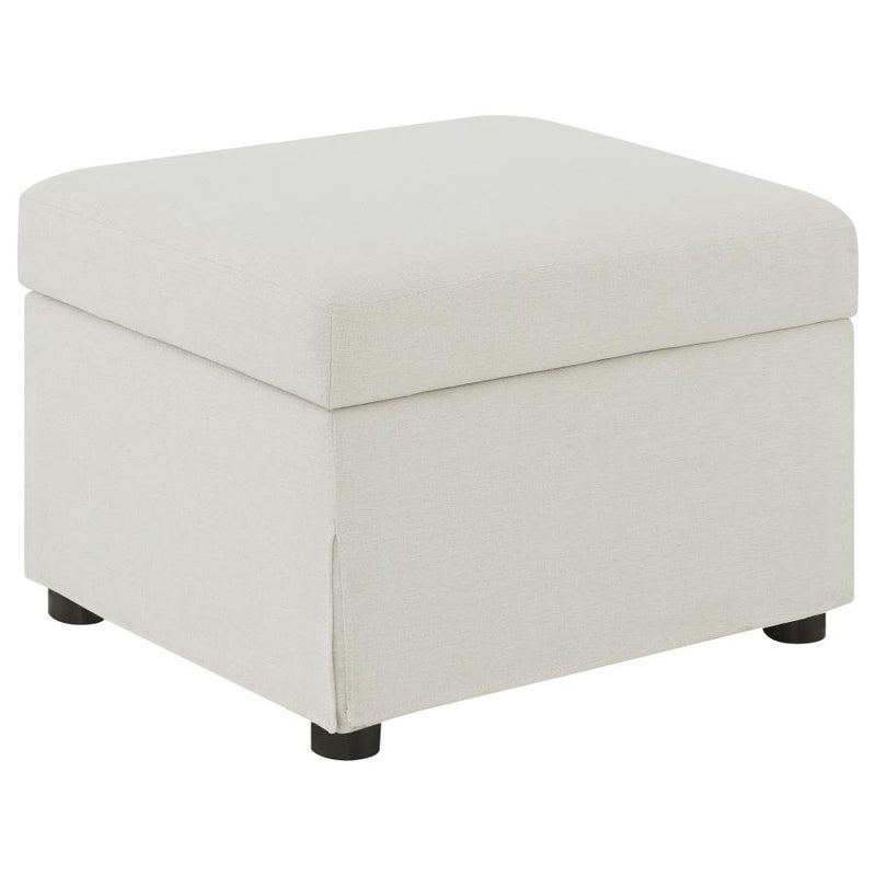 Winter Upholstered Hydraulic Lift Top Storage Ottoman Beige-zoom-