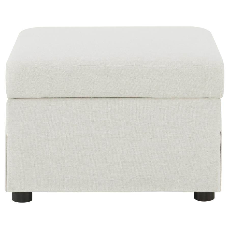 Winter Upholstered Hydraulic Lift Top Storage Ottoman Beige-zoom-5