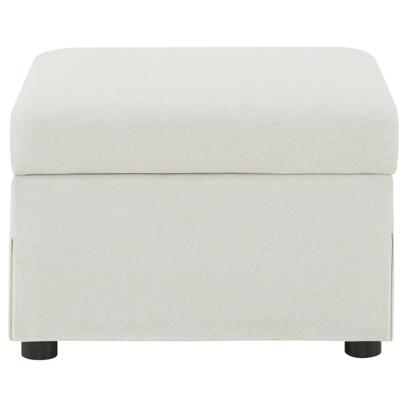 Winter Upholstered Hydraulic Lift Top Storage Ottoman Beige-zoom-