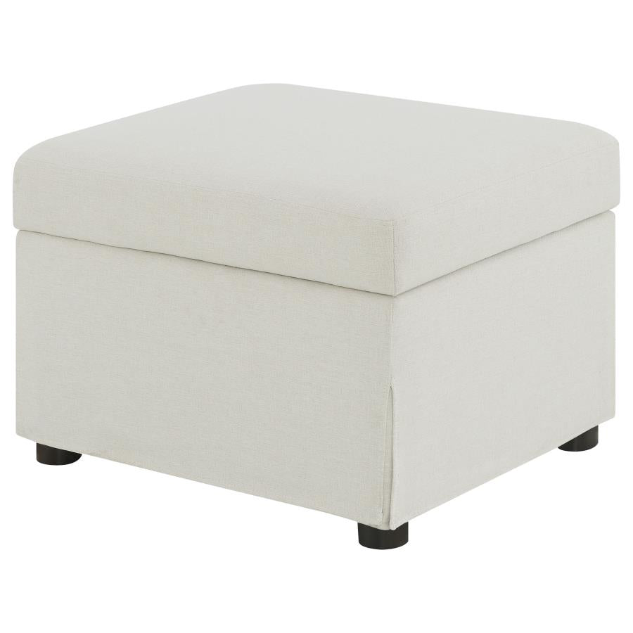Winter Upholstered Hydraulic Lift Top Storage Ottoman Beige-6