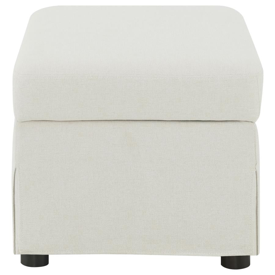Winter Upholstered Hydraulic Lift Top Storage Ottoman Beige-7