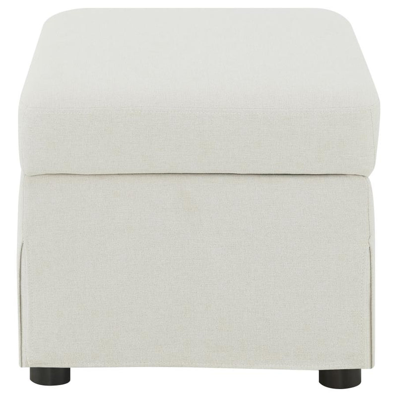 Winter Upholstered Hydraulic Lift Top Storage Ottoman Beige-zoom-