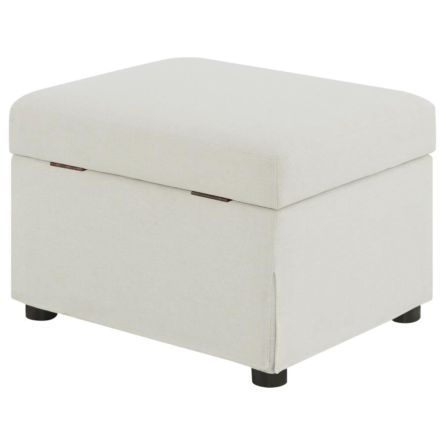 Winter Upholstered Hydraulic Lift Top Storage Ottoman Beige-zoom-9