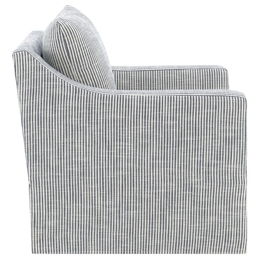 Winter Upholstered Sloped Arm Accent Swivel Chair Grey-zoom-8