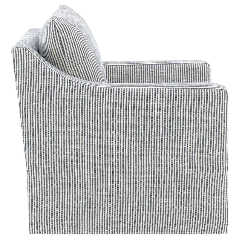 Winter Upholstered Sloped Arm Accent Swivel Chair Grey-zoom-