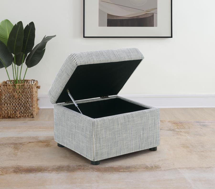 Winter Upholstered Hydraulic Lift Top Storage Ottoman Grey-zoom-3