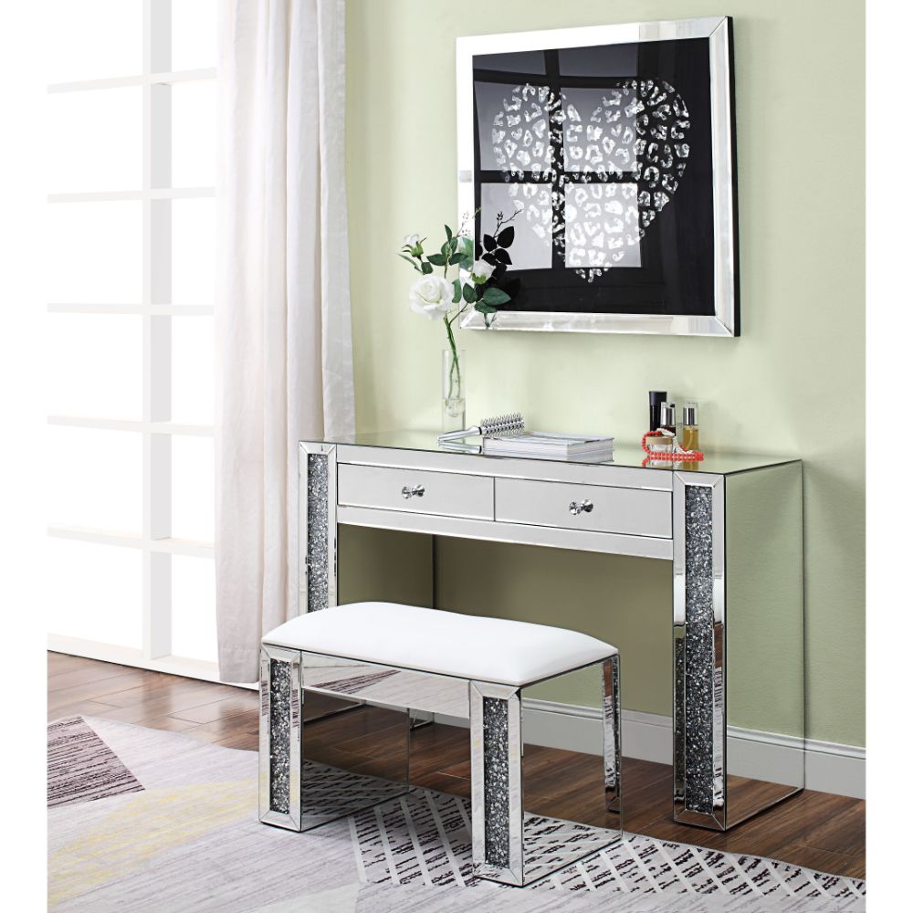 ACME Noralie Vanity Desk – top view – Lusso Furniture Miami