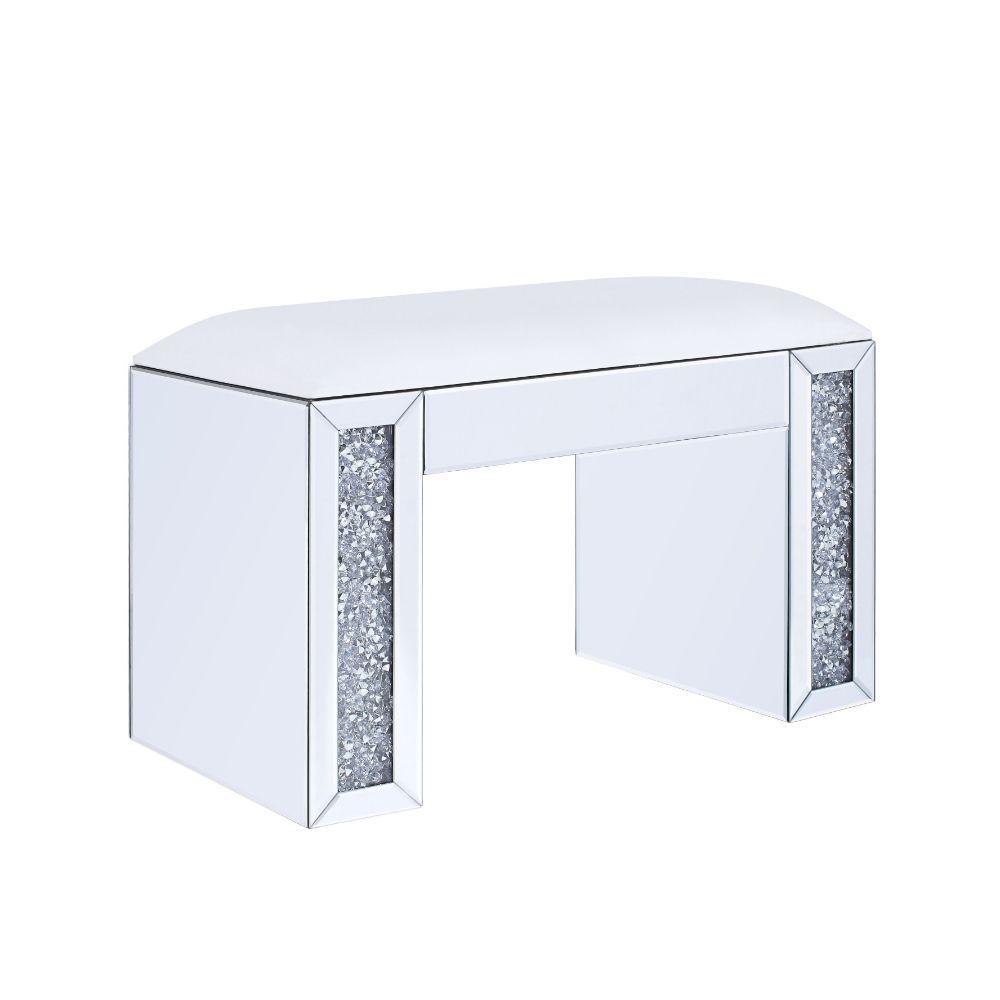 ACME Noralie Vanity Stool – front view – Lusso Furniture Miami