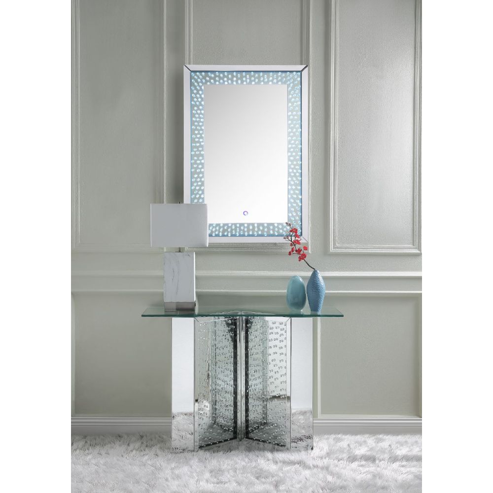ACME Nysa Console Table – finish detail – Lusso Furniture Miami