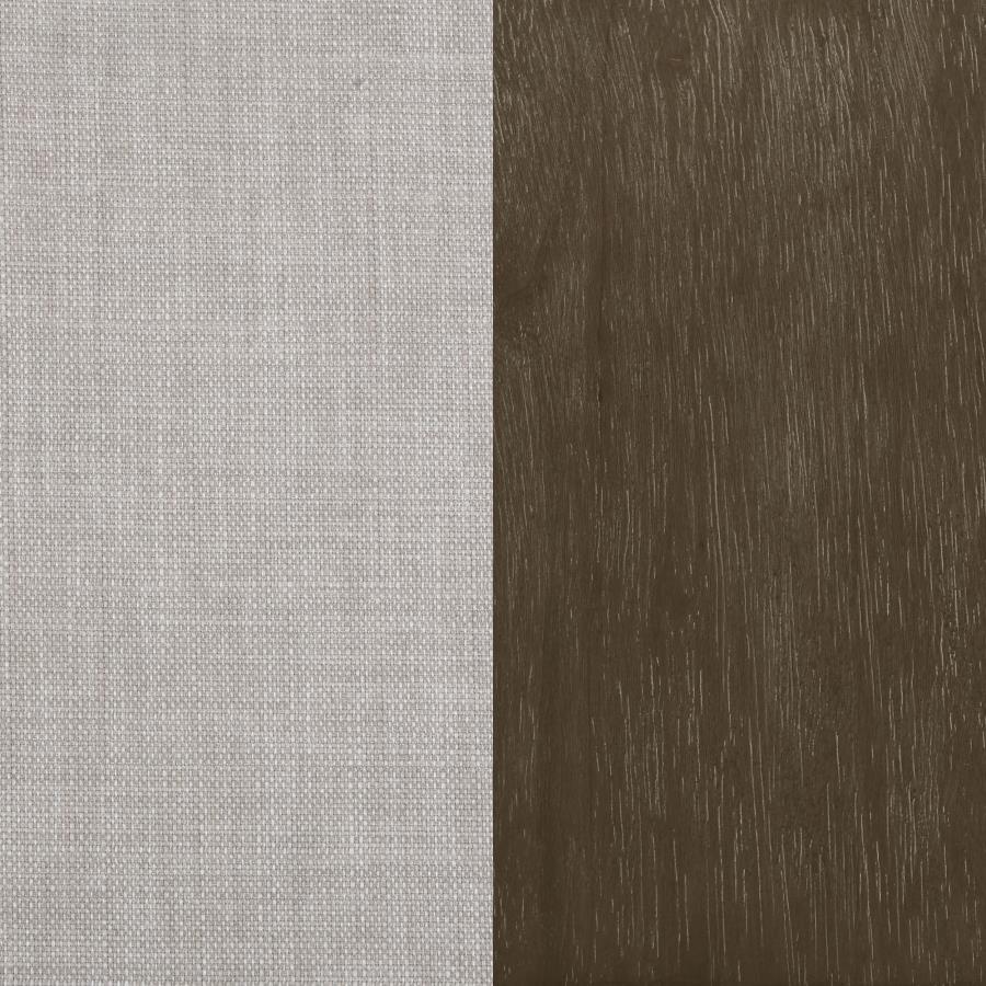 Blanchett Upholstered Bobbin Accent Chair Beige and Distressed Brown-12