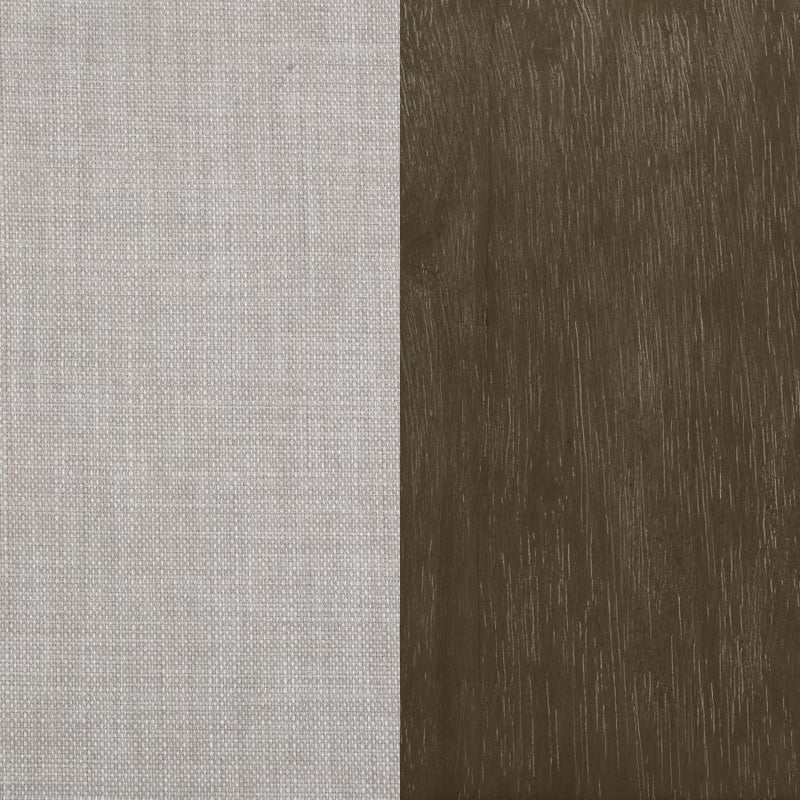 Blanchett Upholstered Bobbin Accent Chair Beige and Distressed Brown-zoom-