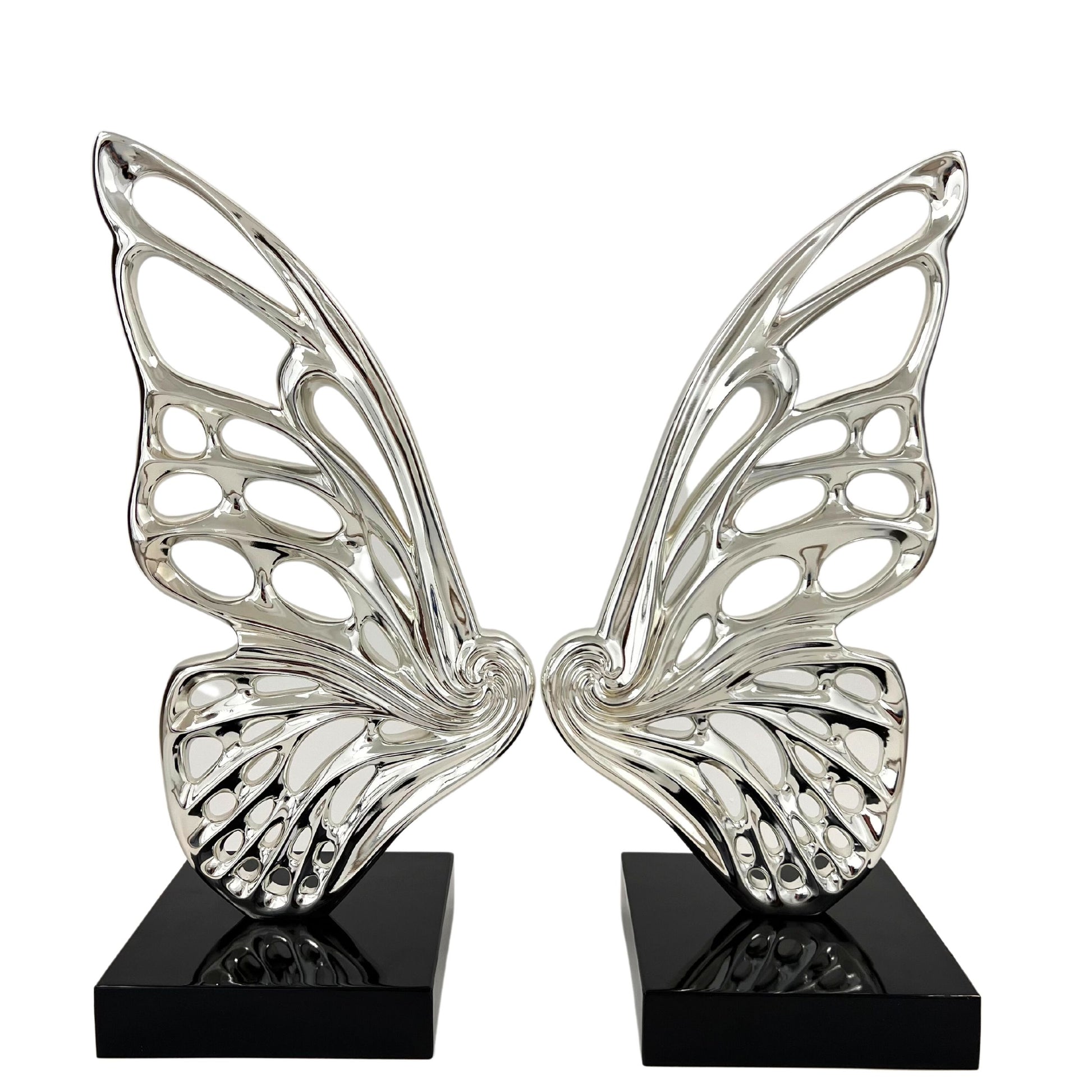 Butterfly Wings Chrome Sculpture-1