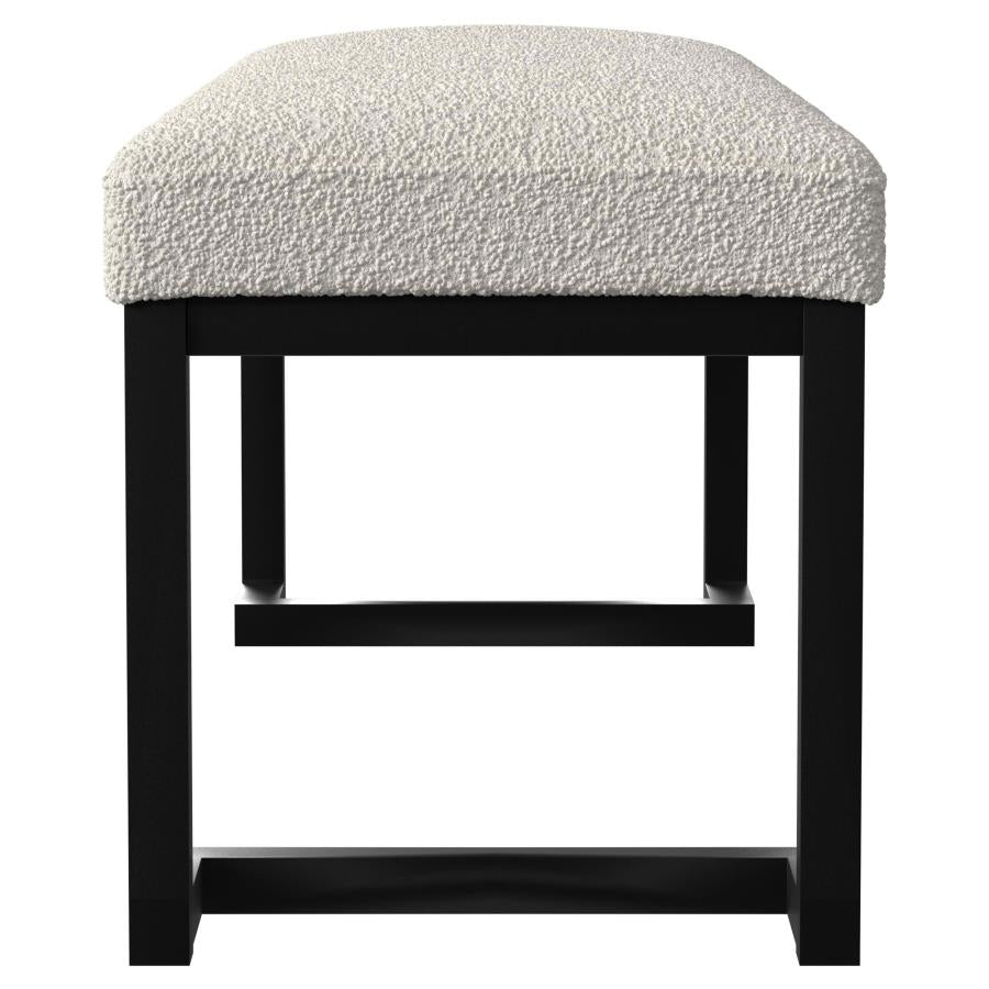 Mesa Boucle Upholstered Tufted Accent Bench Vanilla-zoom-5
