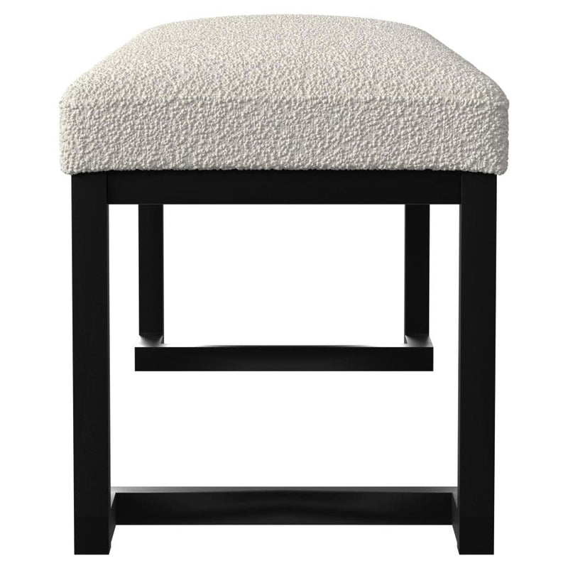 Mesa Boucle Upholstered Tufted Accent Bench Vanilla-zoom-