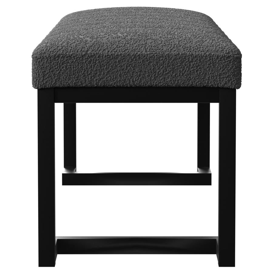 Mesa Boucle Upholstered Tufted Accent Bench Charcoal-5