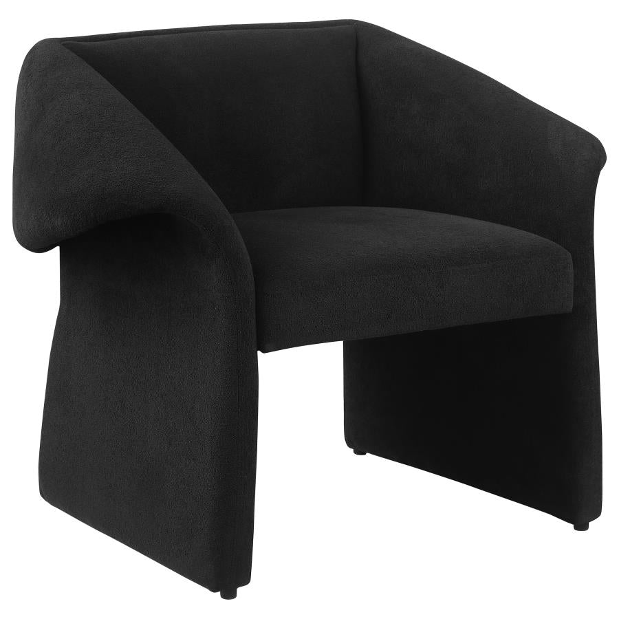 Ramsey Upholstered Sloped Arm Accent Chair Black-zoom-1