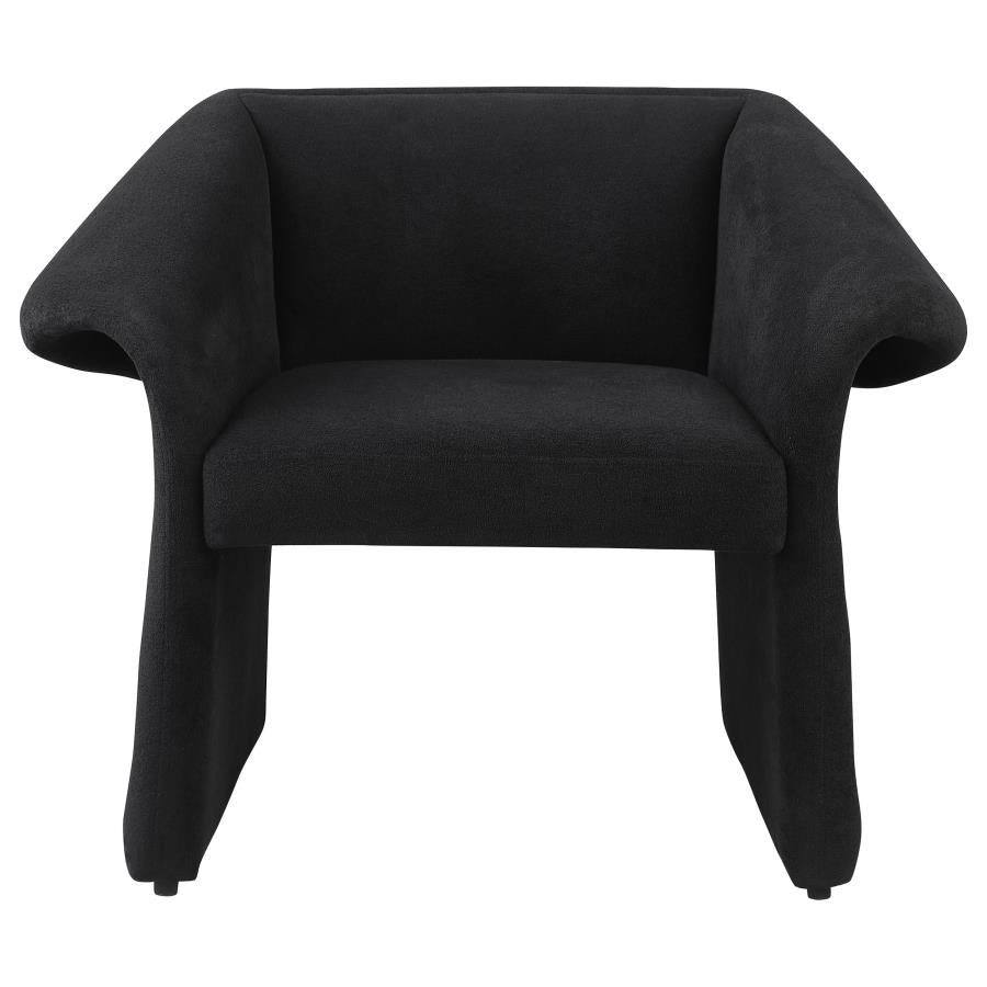 Ramsey Upholstered Sloped Arm Accent Chair Black-3