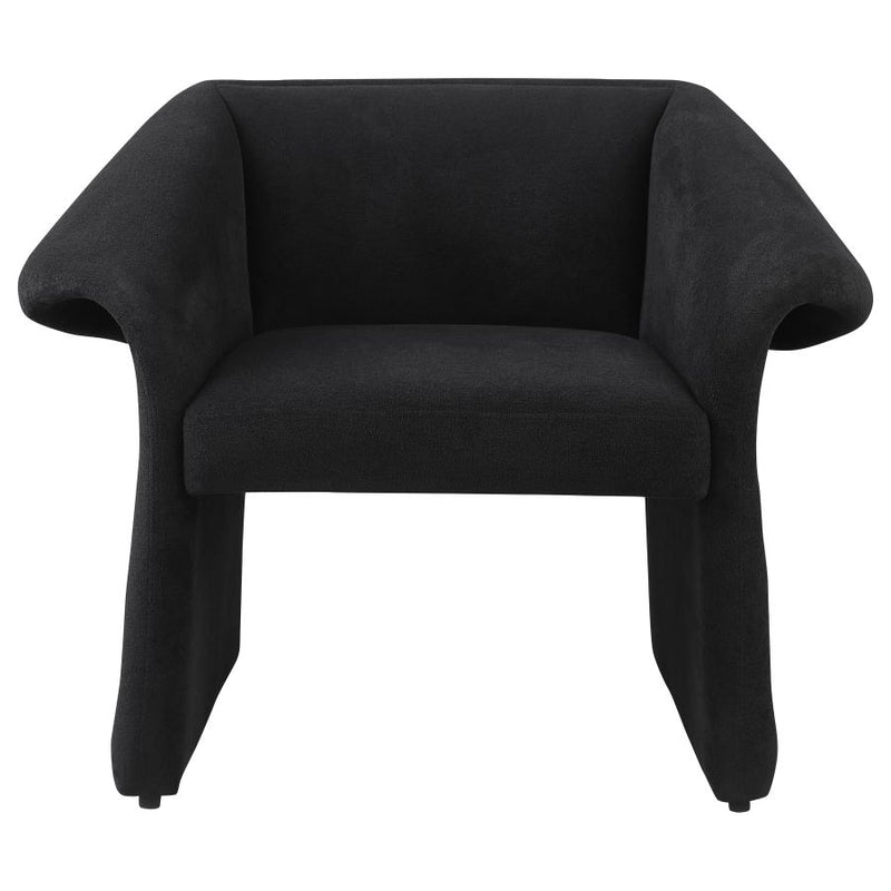 Ramsey Upholstered Sloped Arm Accent Chair Black-zoom-