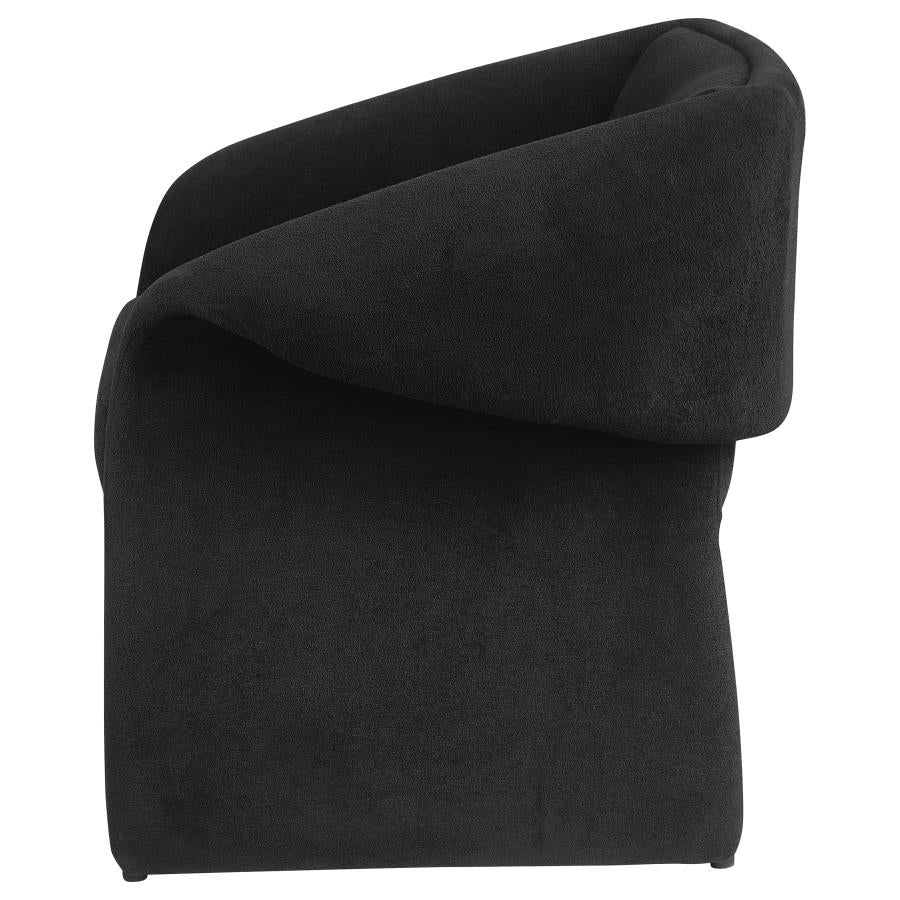 Ramsey Upholstered Sloped Arm Accent Chair Black-zoom-5