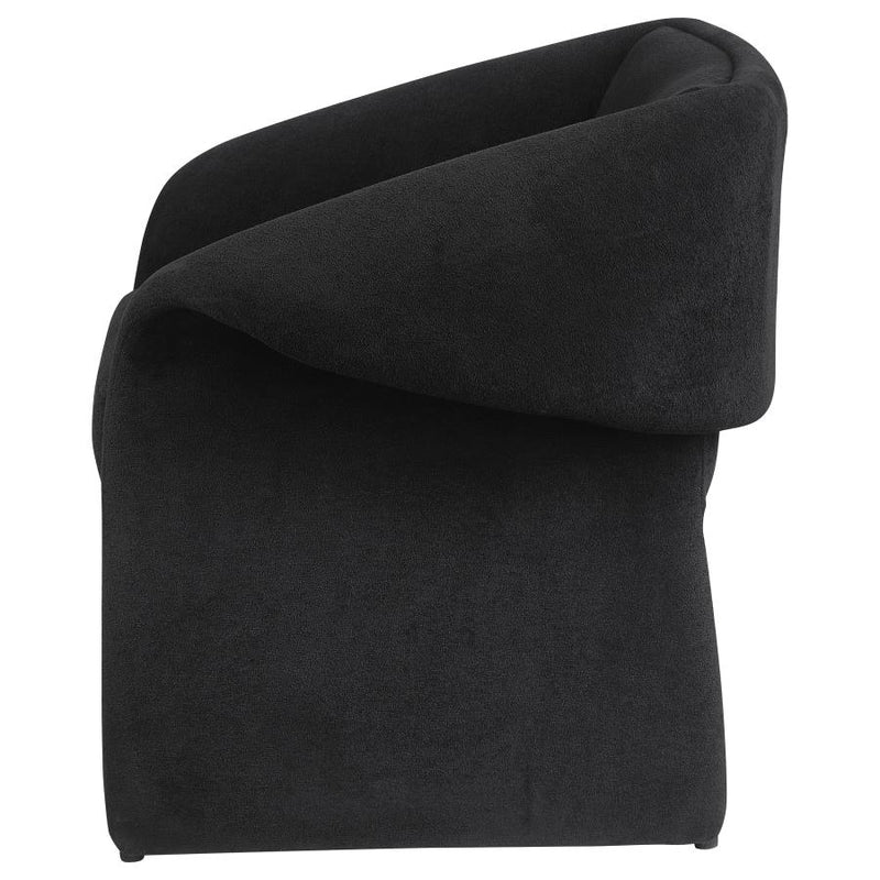 Ramsey Upholstered Sloped Arm Accent Chair Black-zoom-