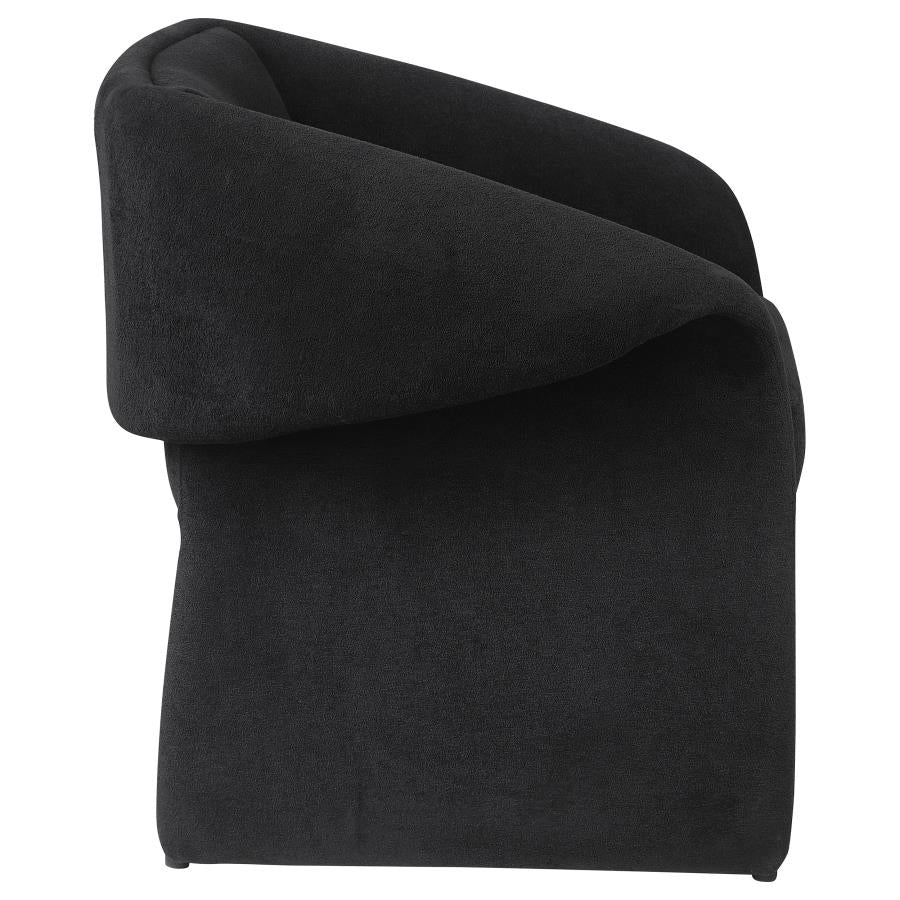 Ramsey Upholstered Sloped Arm Accent Chair Black-zoom-8