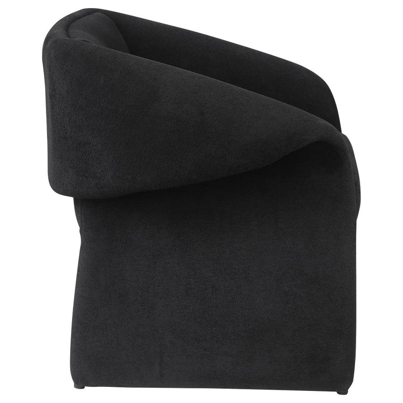 Ramsey Upholstered Sloped Arm Accent Chair Black-zoom-