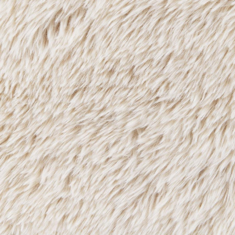 Fitzroy Faux Fur Upholstered Chair Solid Wood Arms Latte-zoom-