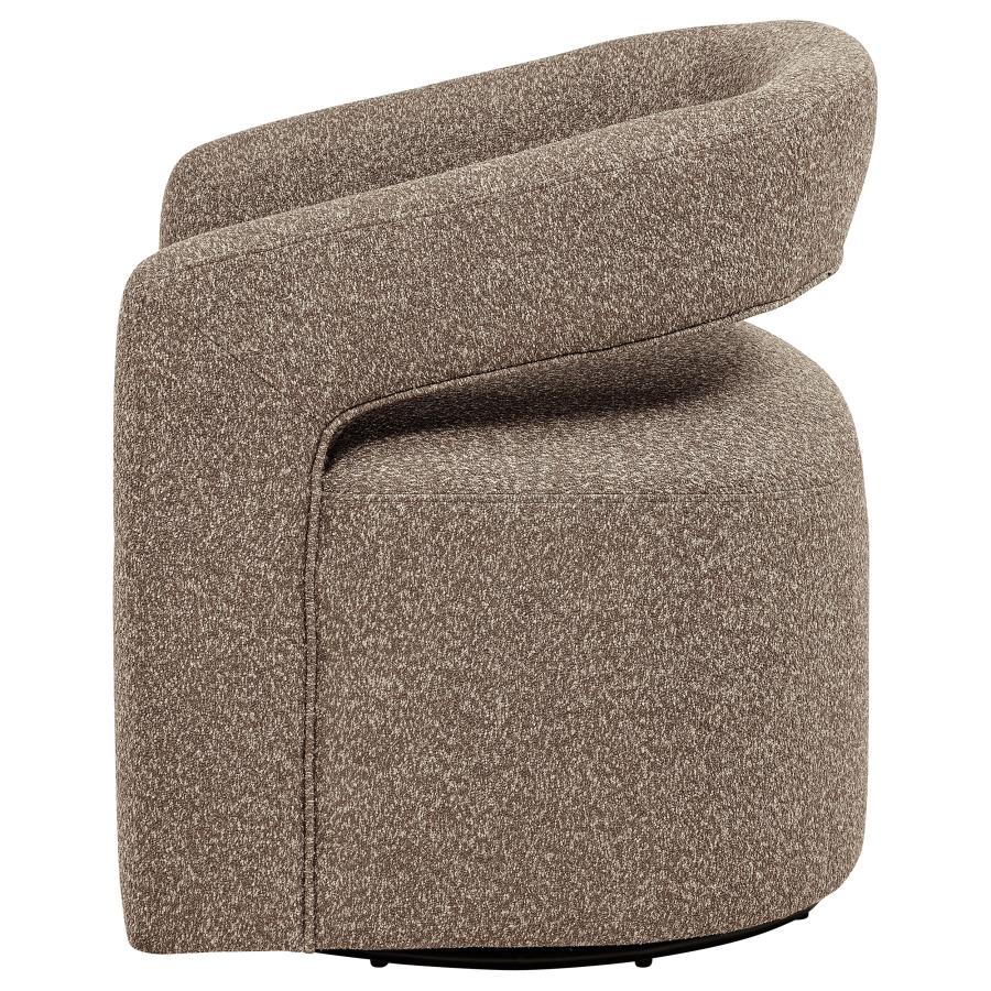 Westhill Boucle Upholstered Swivel Accent Chair Rocky Road-zoom-6