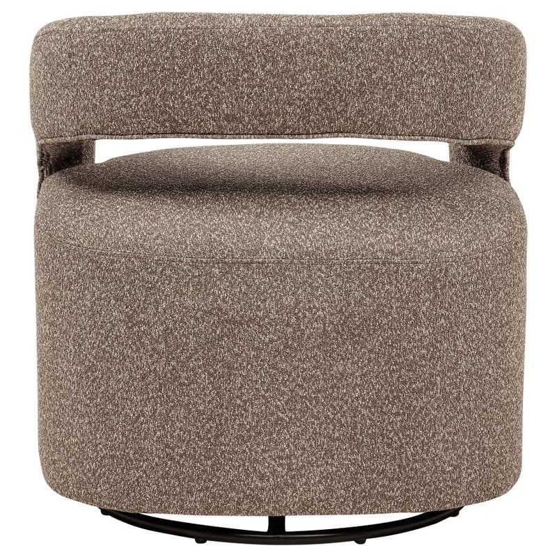 Westhill Boucle Upholstered Swivel Accent Chair Rocky Road-zoom-