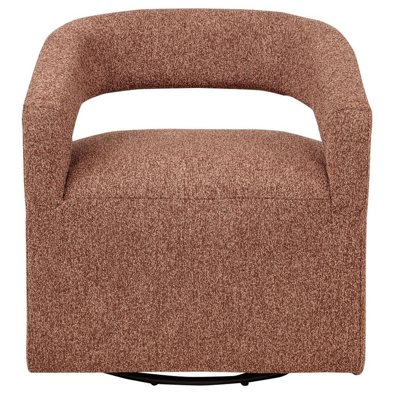Westhill Boucle Upholstered Swivel Accent Chair Berry-zoom-