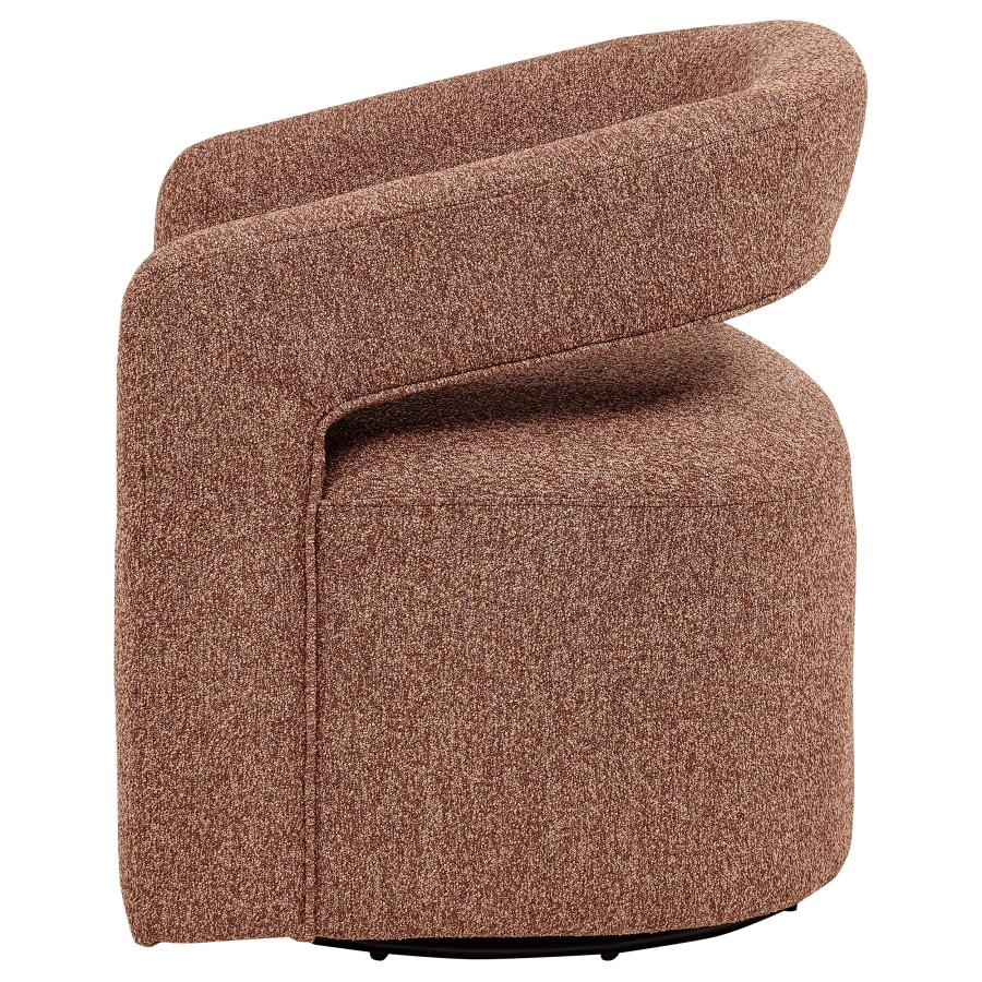 Westhill Boucle Upholstered Swivel Accent Chair Berry-zoom-5