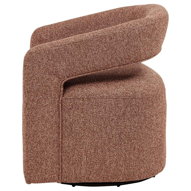 Westhill Boucle Upholstered Swivel Accent Chair Berry-zoom-