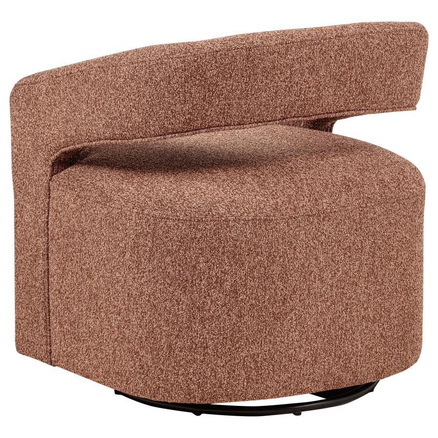 Westhill Boucle Upholstered Swivel Accent Chair Berry-zoom-6