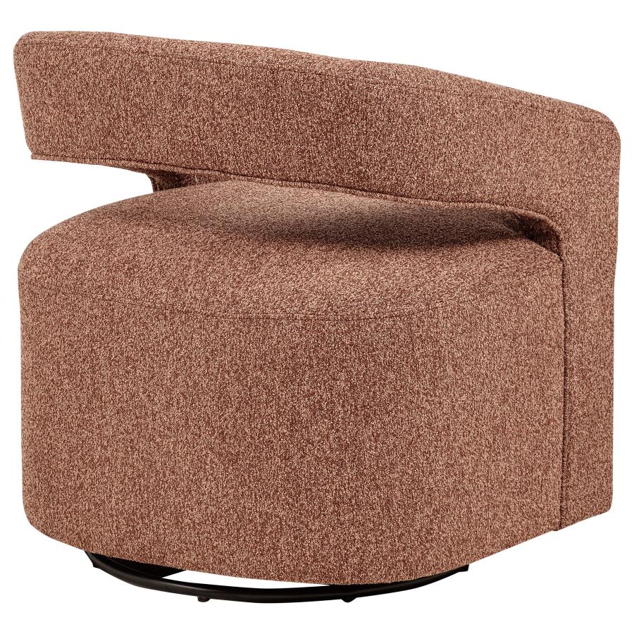 Westhill Boucle Upholstered Swivel Accent Chair Berry-zoom-8
