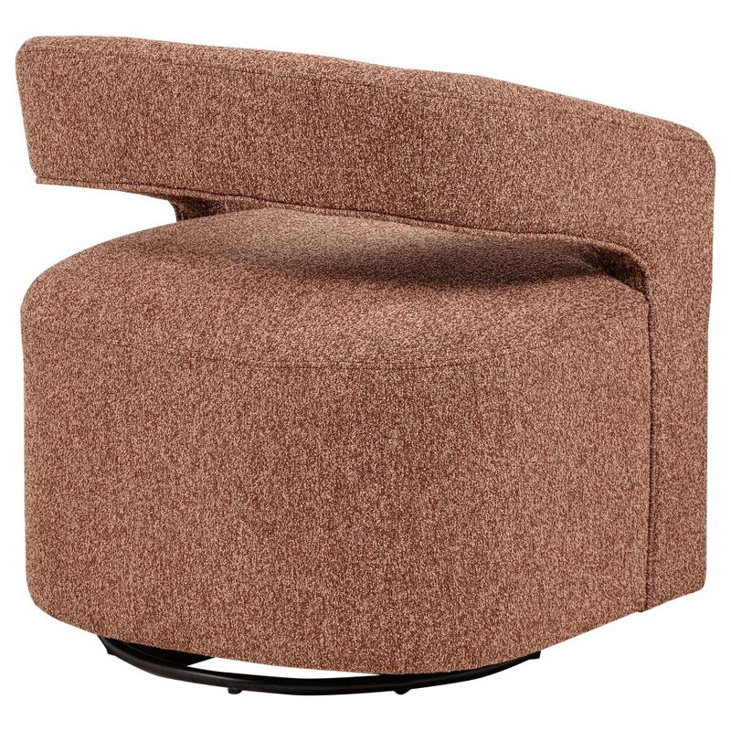 Westhill Boucle Upholstered Swivel Accent Chair Berry-zoom-