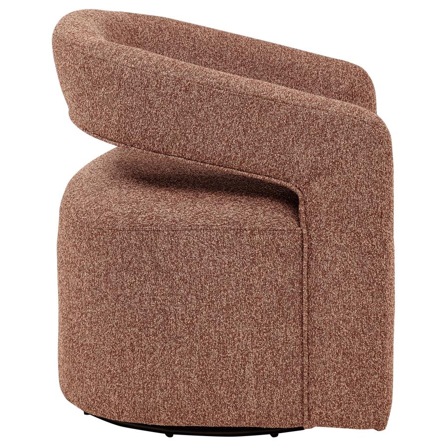 Westhill Boucle Upholstered Swivel Accent Chair Berry-zoom-9