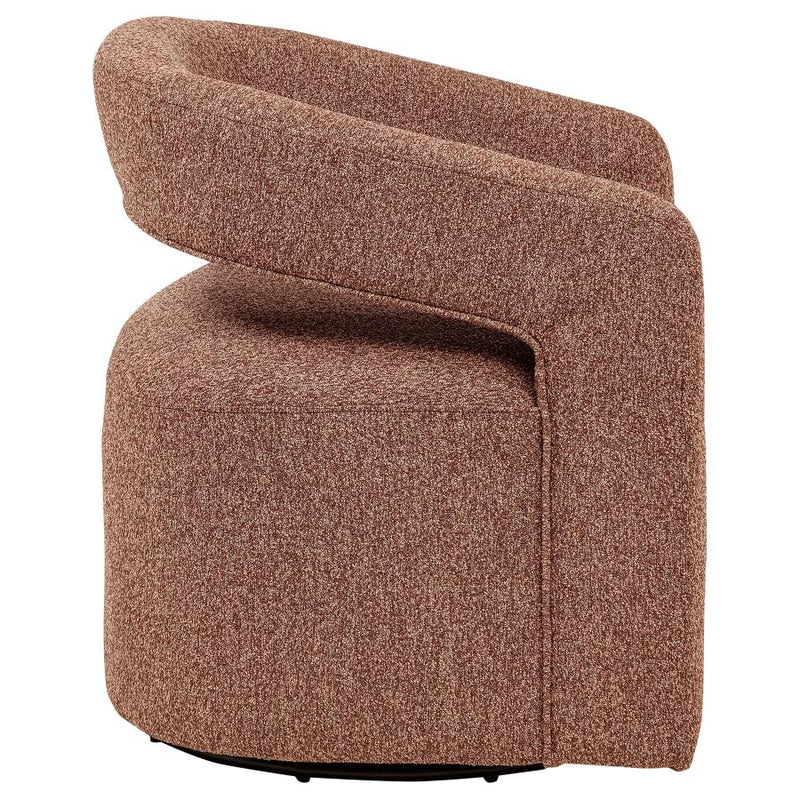 Westhill Boucle Upholstered Swivel Accent Chair Berry-zoom-